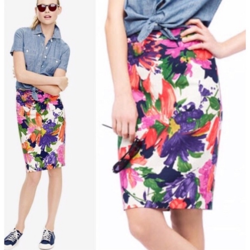 NWOT J.Crew Garden No.2 Pencil Skirt size 10